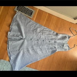 Reformation dress, size 2 100% Linen, powder blue/light chambray